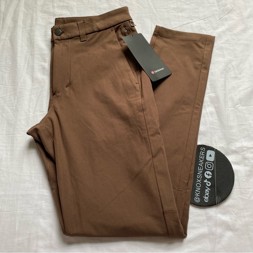 Lululemon Commission Pant Slim 32”L Warpstreme DMOC Dark Mocha Men’s Size 28 - Picture 1 of 6